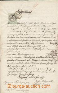 91486 - 1857 AUSTRIA release, revenue 10fl C.M. issue 1854, good co