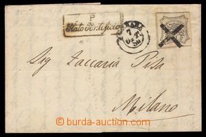 91542 - 1854 folded letter sent from Ferare to Milan, with Mi.9, ver