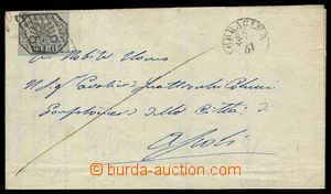 91543 - 1857 folded letter with Mi.7, very wide margins, dumb TESTER