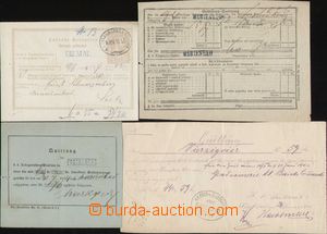 91560 - 1874-00 4x release on/for posted telegram, 1x printed matter