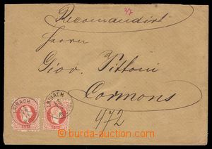 91565 - 1876 R dopis vyfr. zn. Mi. 2x 37 vpředu + Mi.38 vzadu, DR L