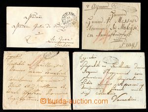 91630 - 1832-48 4x pre-philatelic letter, 3x envelope + 1x folded, a