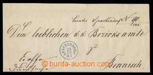91714 - 1867 část skládaného přebalu dopisu s adresní částí