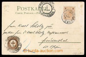 91773 - 1900 novoroční pohlednice vyfr. zn. 2Kr, DR JUDENBURG 1.1.