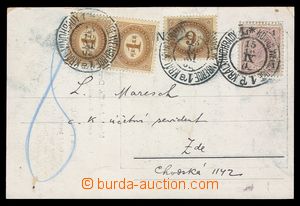 91891 - 1902 pohlednice zaslaná v místě, vyfr. zn. 1H (Mi.84), DR