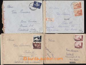 92126 - 1942-43 comp. 4 pcs of letters addressed to Protectorate Boh