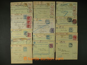 92973 - 1901-17 CPP - sestava 13ks průvodek, razítka z českého
