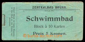 93792 - 1910 ADMISSION TICKETS / BRNO town bath Brno, entrance tick