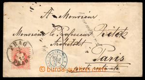 93851 - 1875 nedostatečně vyplacený dopis do Francie, vyfr. zn. 5