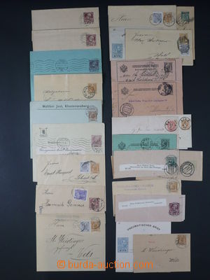 94547 - 1880-1910 AUSTRIA sestava cca 30ks celin, dopisnice, novino
