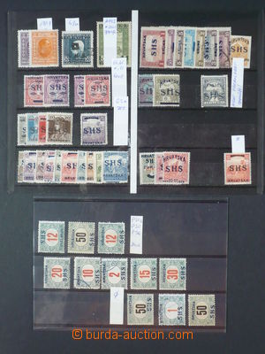 94674 - 1918-26 YUGOSLAVIA sestava 49ks známek, první přetiskov