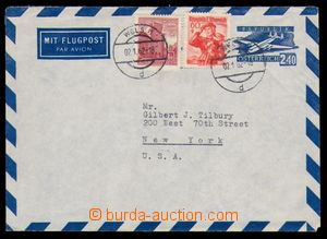 95387 - 1962 Mi.LU5, air postal stationery cover 2,40Sch, uprated wi