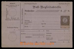 95389 - 1883 Sch.47, C.O.D. dispatch note, imprinted stamp 5 Kreuzer