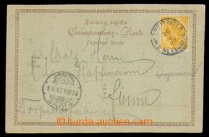 95478 - 1899 pohlednice Nevesinje zaslaná do Fiume, vyfr. zn. Mi.3I