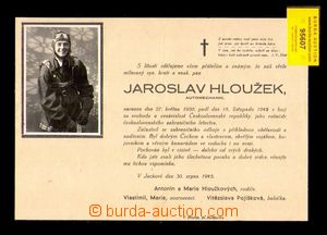95607 - 1945 MILITARIA additional mourning card, Czechosl. member R
