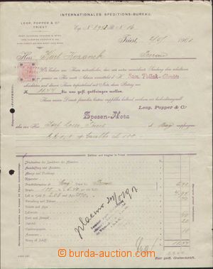 95683 - 1901-04 formulář vyfr. zn. Mi.110, fiskální použití, k