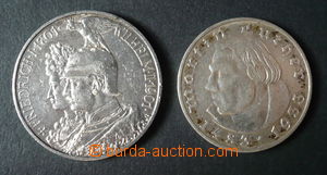 96117 - 1901-33 NĚMECKO sestava 2ks mincí, 2M, Ag, kvalita 1/1 -