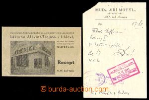 96360 - 1941 PHARMACIES prescription and envelope, apothecary's Sai