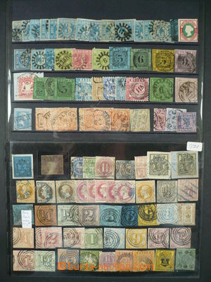 96481 - 1850-75 GERMAN STATES sestava 96ks známek, vč. několika