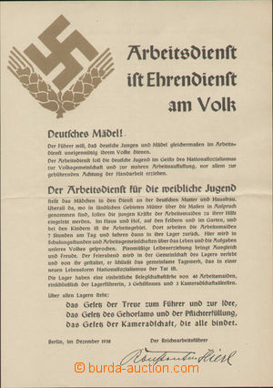 96509 - 1938 POLITICAL PROPAGANDA / NAZISM proclamation To German G
