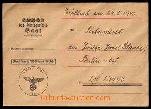 96513 - 1943 CURIOSITIES unopened last will German soldier from 24.