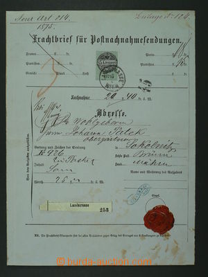 96639 - 1873 POSTAL FORMULÁŘ DOBÍRKOVÝ Sch.22, CDS WIEN LAN