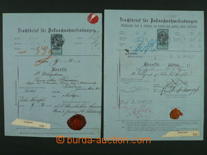 96758 - 1875 FREIGHT LETTERS FOR RAILROAD with C.O.D. Schn. 50, 51,
