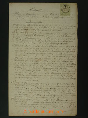 96806 - 1856 AUSTRIA document with revenue 5fl. C. M. , issue 1854