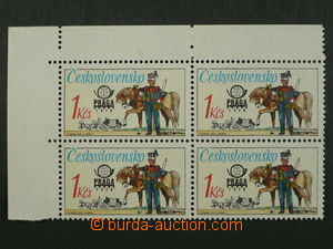 97225 - 1977 Pof.2254, Poštovní stejnokroje 1Kčs, rohový 4-blok, DV