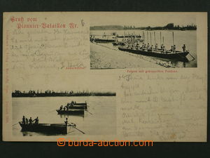 97476 - 1899 RU ženijní jednotka, 2-okénková pohlednice, DA, prošlá,
