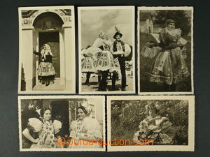 97480 - 1940-50 sestava 5ks pohlednic, 3x prošlé, dobrý stav