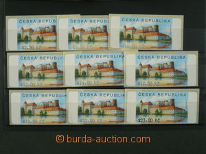 97506 - 2005 Pof.AT3 Jindřichův Hradec, sestava 9 kusů známek různýc