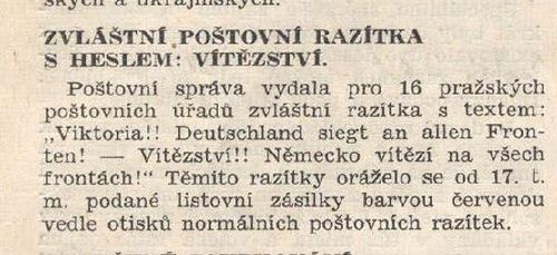 POŠTOVNÍ KAŠETY VIKTORIA - TYP I. a II