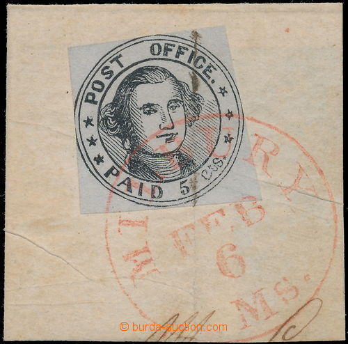 A great rarity - the MILLBURY postmaster´s provisional Sc.7X1 exclusively in Public auction 42