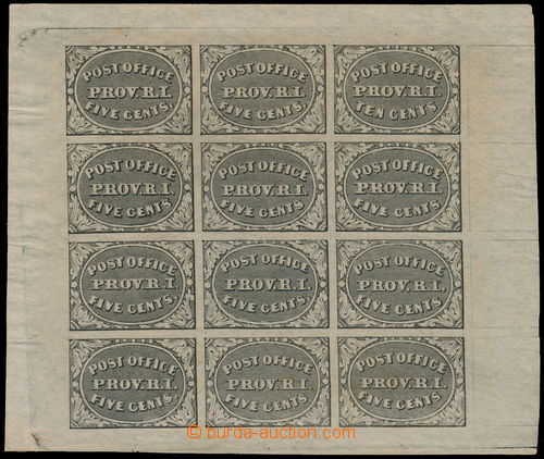 COMPLETE SHEET OF POSTMASTER´S PROVISIONAL PROVIDENCE IN PUBLIC AUCTION 42