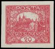 125378 / 57 - Filatelie / ČSR I. / Hradčany 1918 - nezoubkované