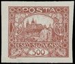 125393 / 61 - Filatelie / ČSR I. / Hradčany 1918 - nezoubkované