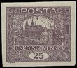 125401 / 58 - Filatelie / ČSR I. / Hradčany 1918 - nezoubkované