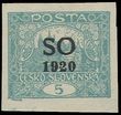 74547 / 541 - Philately / Czechoslovakia 1918-1939 / Plebiscitary Zone Eastern Silesia SO 1920