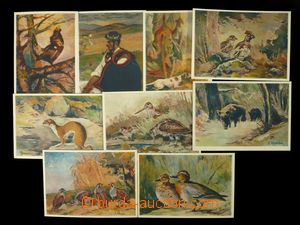 100023 - 1951 CPH46/1-9, Hunting, complete set,  No.9  small fold, pa