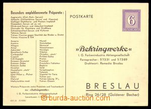 100075 - 1935 GERMANY / PHARMACIES  PC 6Pf with advertising added pri