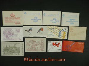 100076 - 1962-89 SCANDINAVIA  sestava 12ks známkových sešitků