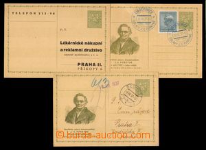 100264 - 1937 CDV49, Znak 50h, 2 kusy s přítiskem J.E.Purkyně, oba
