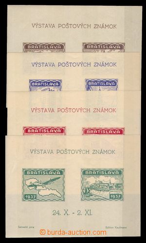 100487 - 1937 ADVERTISING MINIATURE SHEETS  comp. 4 pcs of private mi