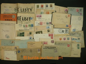 100543 - 1918-39 ČSR I.  sestava 55ks dopisů, R-dopisy, firemní do