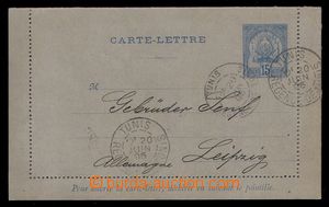 100707 - 1895 letter-card 15c, dot background, c.v.. Ascher No.3, CDS
