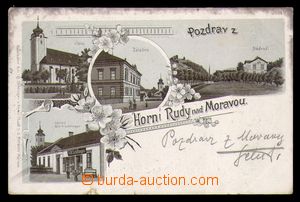 100737 - 1897 RUDA NAD MORAVOU (Horní Ruda) - litografická koláž,