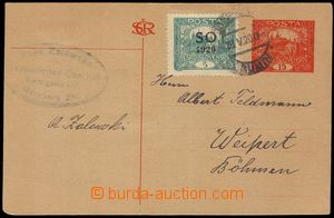 100773 - 1920 PC CDV14 uprated in postal rate III stmp Pof.SO3, CDS B