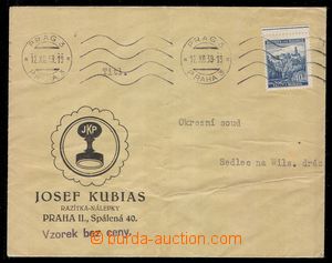 100838 - 1939 SAMPLE WITHOUT VALUE, commercial mailing with franking 