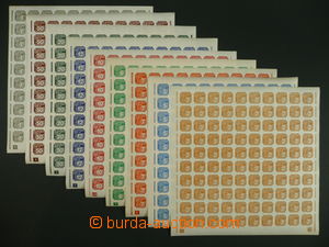 101046 - 1939 Pof.NV1-9, comp. 9 pcs of 100-stamps sheets with margin